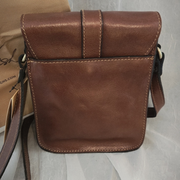 Patricia Nash Rich Brown Leather Crossbody Bag - Picture 9 of 10